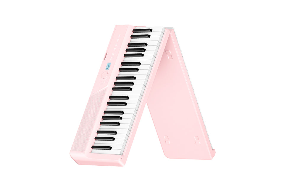 Terence V30 digital piano in Pink – foldable design for portable multi-scene electronic piano use