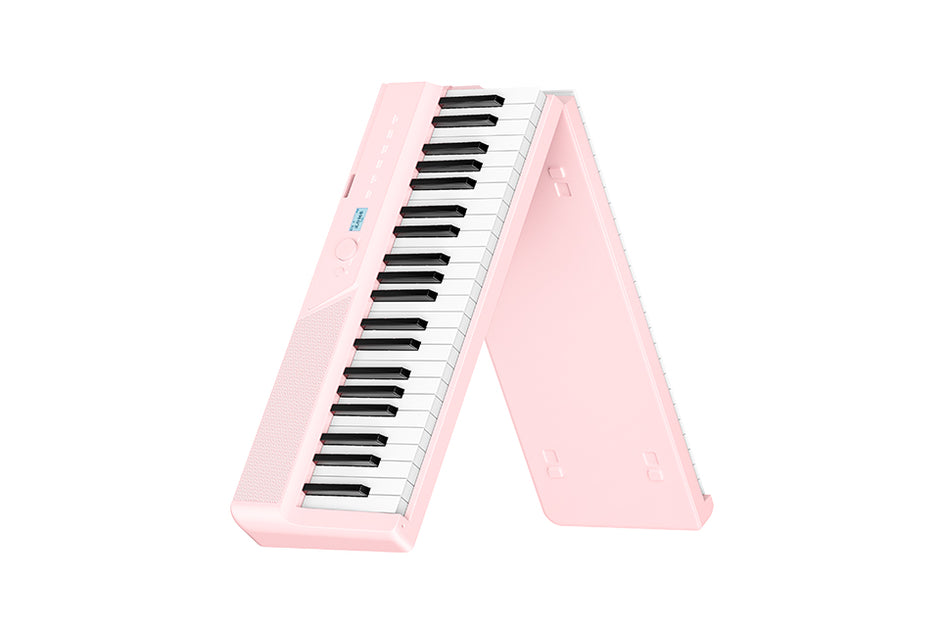 Terence V30 digital piano in Pink – foldable design for portable multi-scene electronic piano use