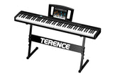 Terence V30 digital piano in Black with stand – electronic piano product display