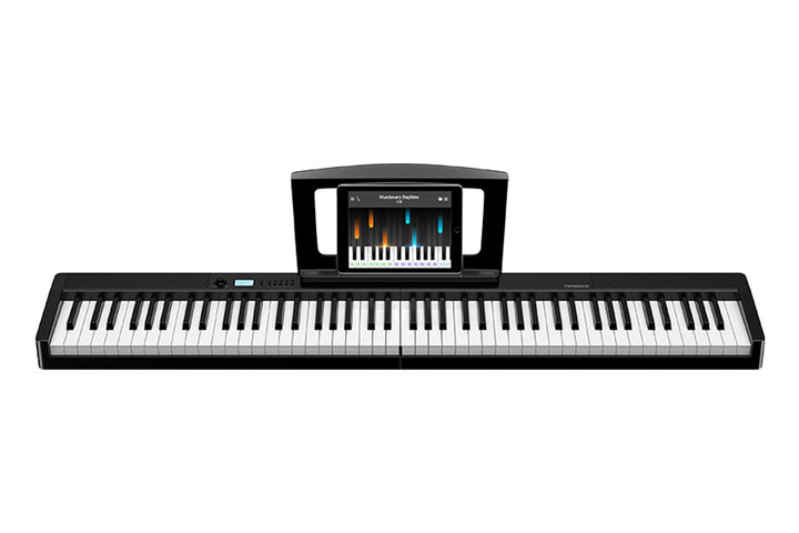 Terence V30 digital piano in Black with music stand – electronic piano product display
