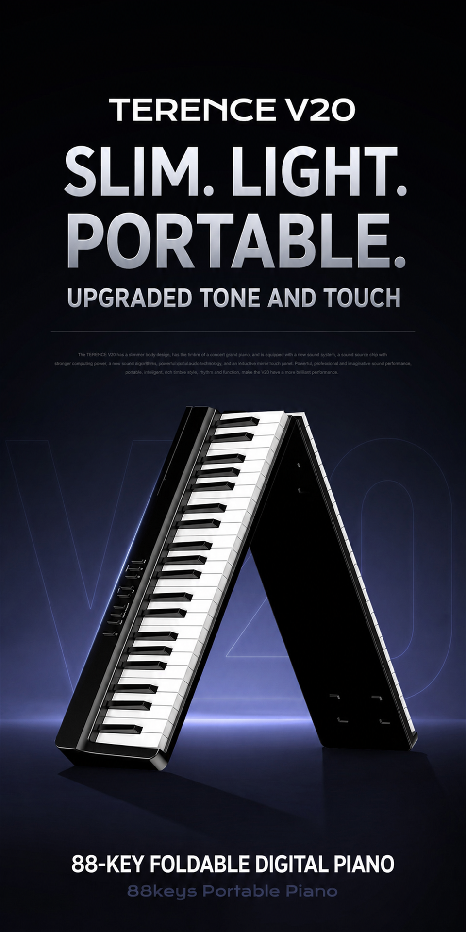 Terence V20 Foldable Digital Piano