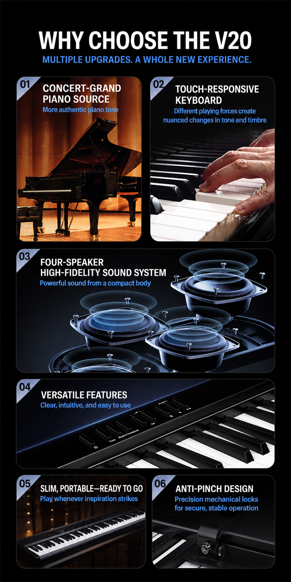 Terence V20 Foldable Digital Piano