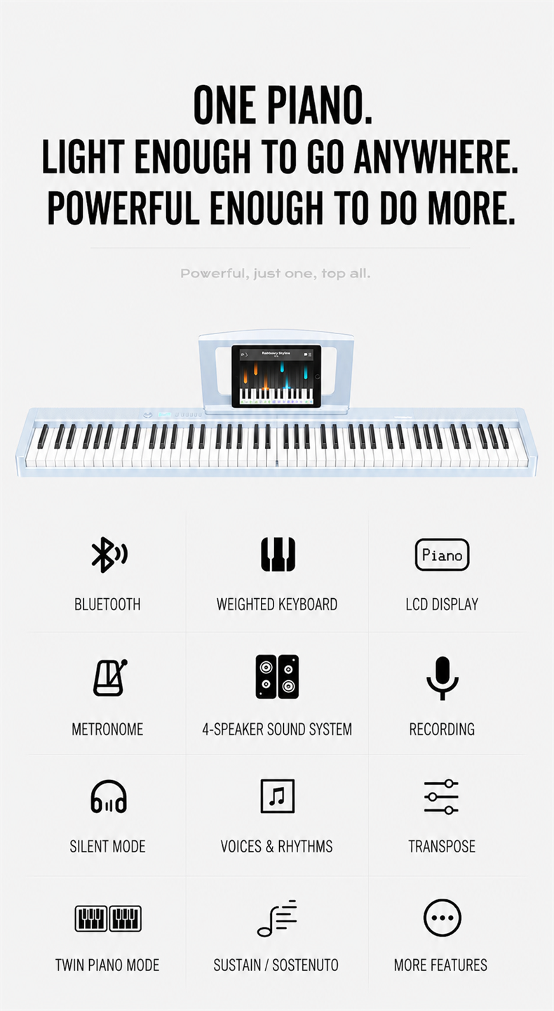 Terence V30 Foldable Digital Piano