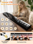 Terence V30 Pro Foldable 88-Key Digital Piano with Fully Weighted Keys