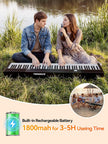 Terence V30 Pro Foldable 88-Key Digital Piano with Fully Weighted Keys