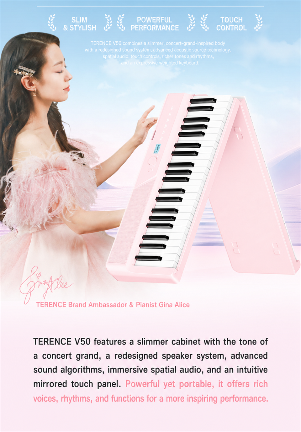 Terence V50 Foldable Digital Piano