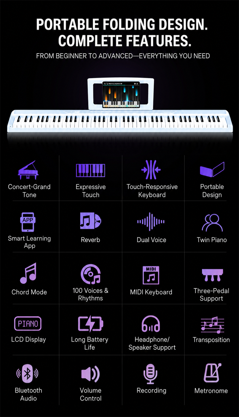 Terence V50 Foldable Digital Piano