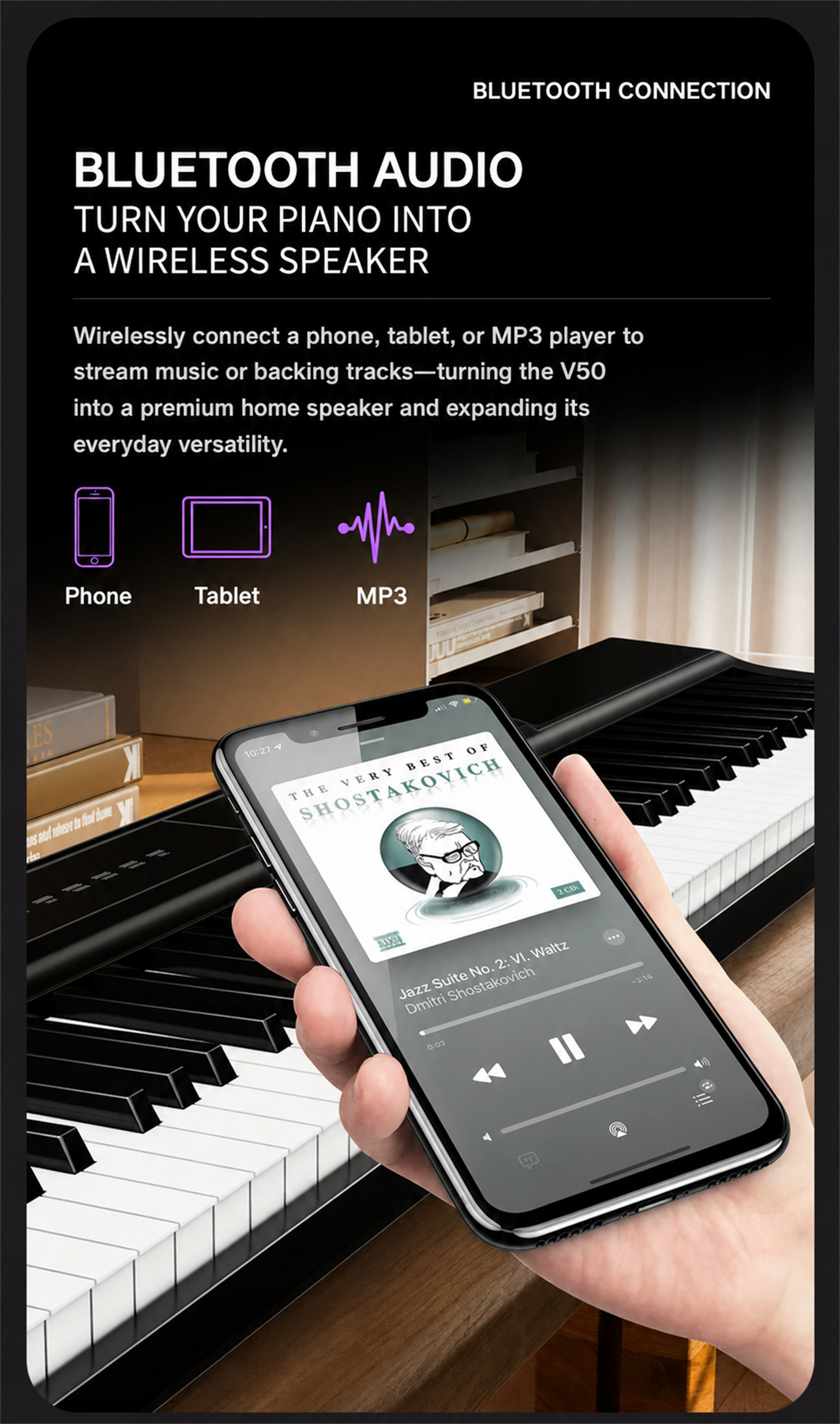 Terence V50 Foldable Digital Piano