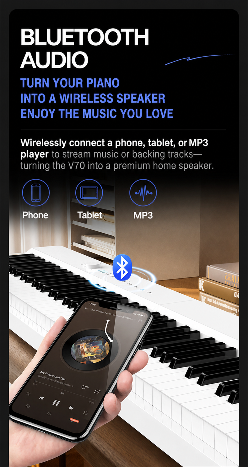 Terence V70 Foldable Digital Piano