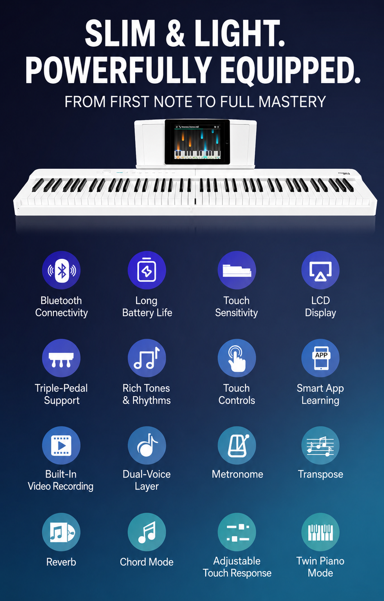 Terence V70 Foldable Digital Piano