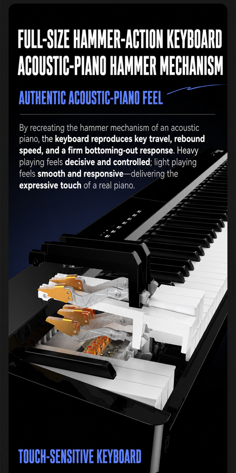 Terence V70 Foldable Digital Piano