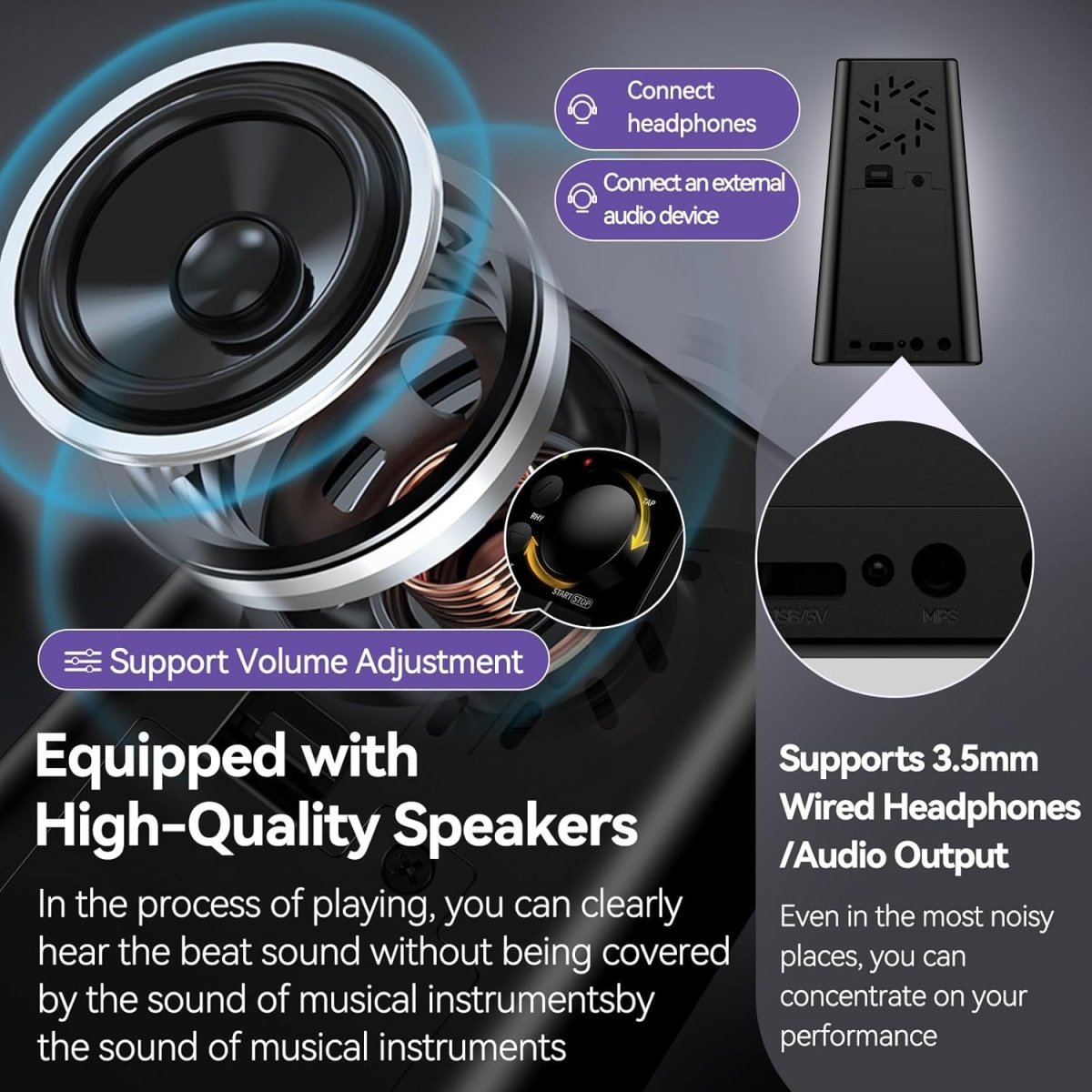 Terence DM1 Professional Digital Metronome - High - Precision Beat Trainer for Piano Practice - terenceofficial
