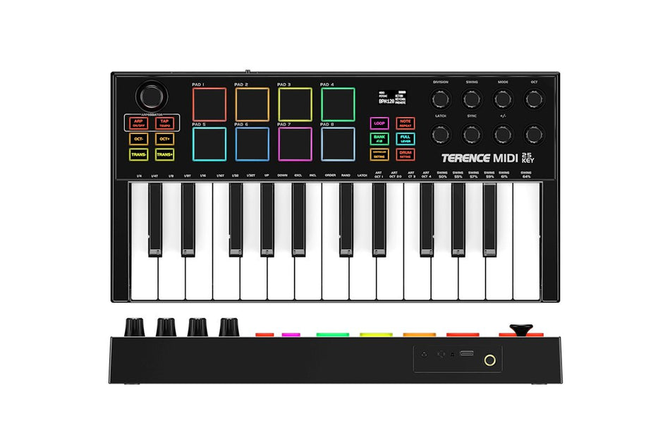 TERENCE MIDI 25 - Key Professional Keyboard with OLED Display - terenceofficial