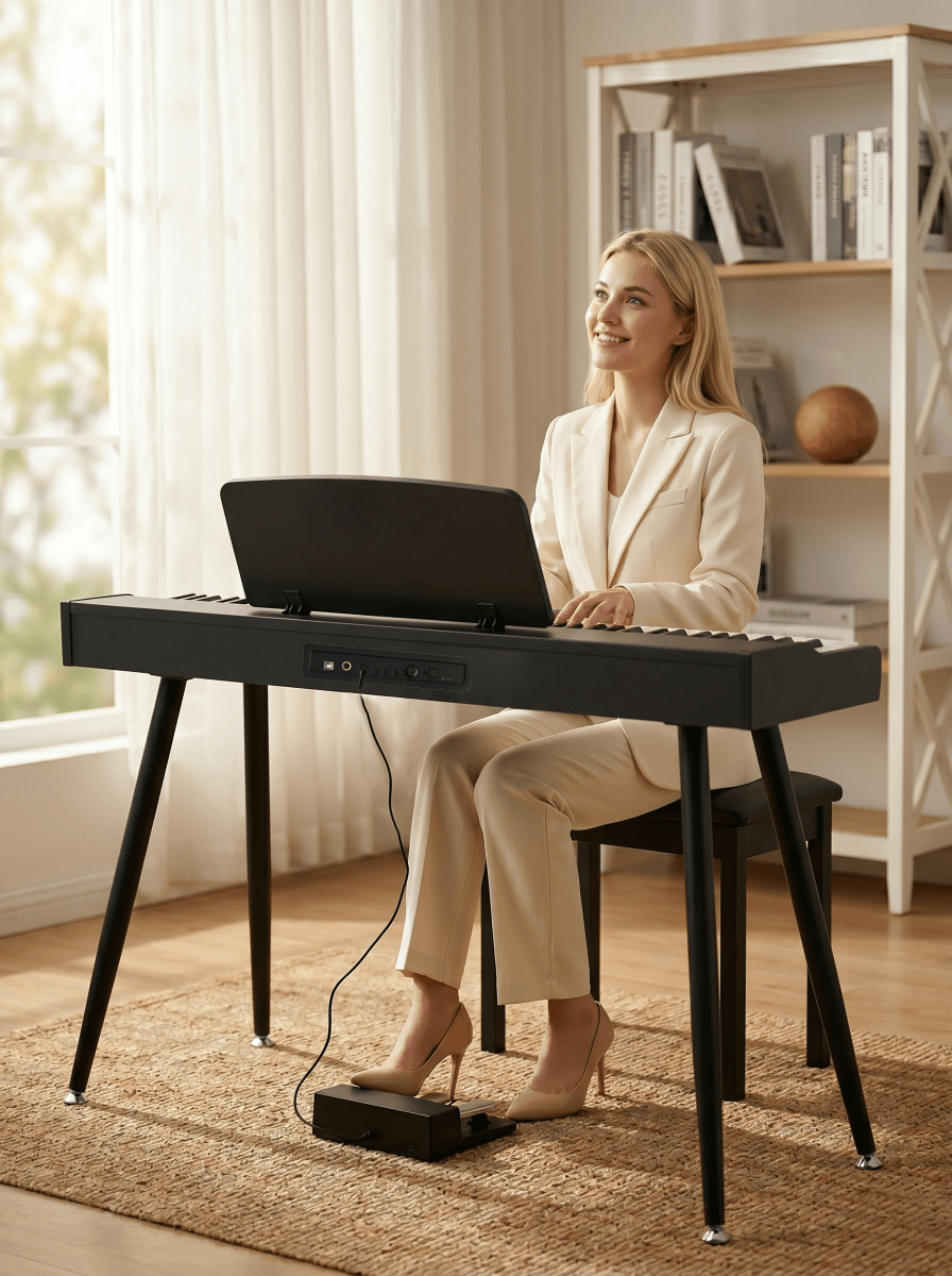 Terence P10 Digital Piano – 88 - Key Weighted Electronic Piano with Three Pedals - terenceofficial