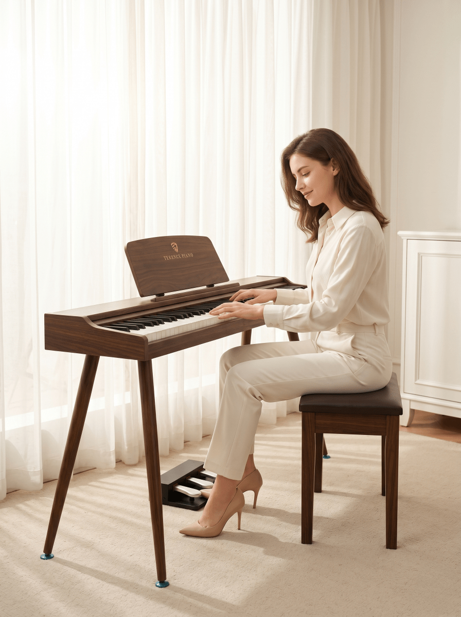 Terence P10 Digital Piano – 88 - Key Weighted Electronic Piano with Three Pedals - terenceofficial