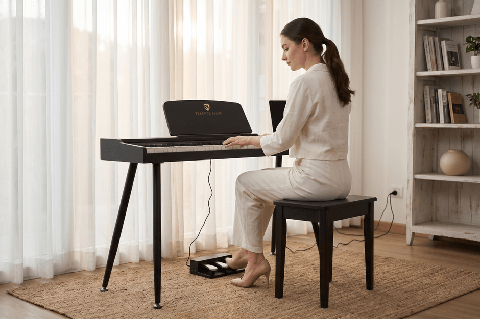 Terence P10 Digital Piano – 88 - Key Weighted Electronic Piano with Three Pedals - terenceofficial