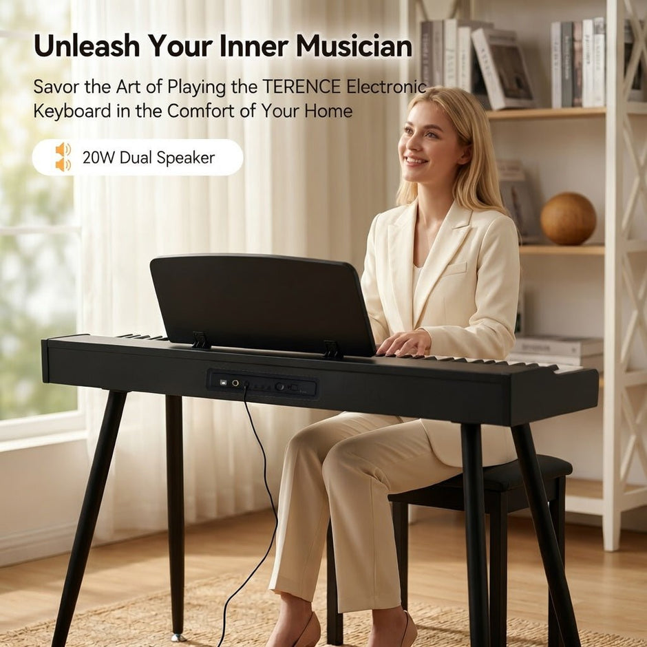 Terence P10 Digital Piano – 88 - Key Weighted Electronic Piano with Three Pedals - terenceofficial