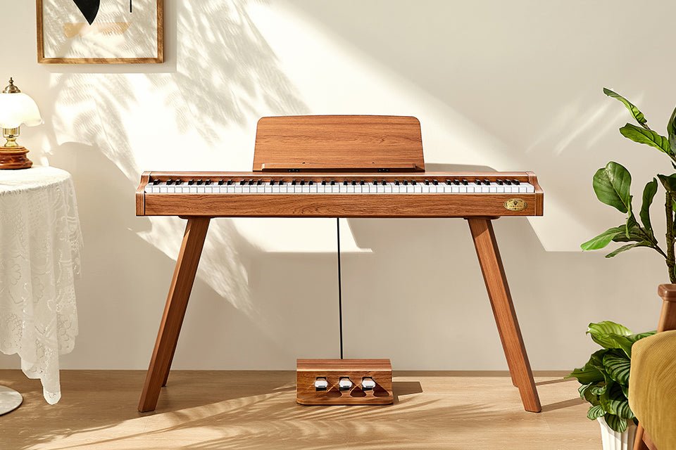Terence P37 88 - Key Weighted Digital Piano with Stand & Triple Pedal - Wood Grain（副本） - terenceofficial