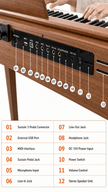 Terence P37 88-Key Weighted Digital Piano with Stand & Triple Pedal - Wood Grain - terenceofficial