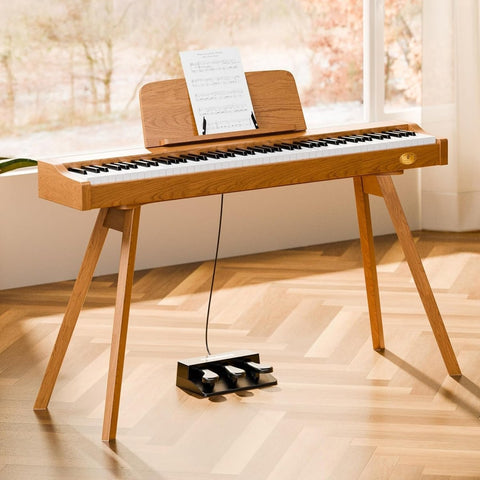 Terence P37 88 - Key Weighted Digital Piano with Stand & Triple Pedal - Wood Grain（副本） - terenceofficial