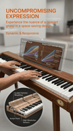 Terence P37 88-Key Weighted Digital Piano with Stand & Triple Pedal - Wood Grain - terenceofficial