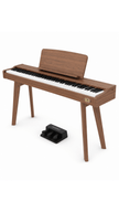 Terence P37 88-Key Weighted Digital Piano with Stand & Triple Pedal - Wood Grain - terenceofficial