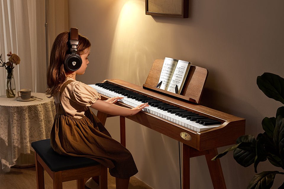 Terence P37 88 - Key Weighted Digital Piano with Stand & Triple Pedal - Wood Grain（副本） - terenceofficial