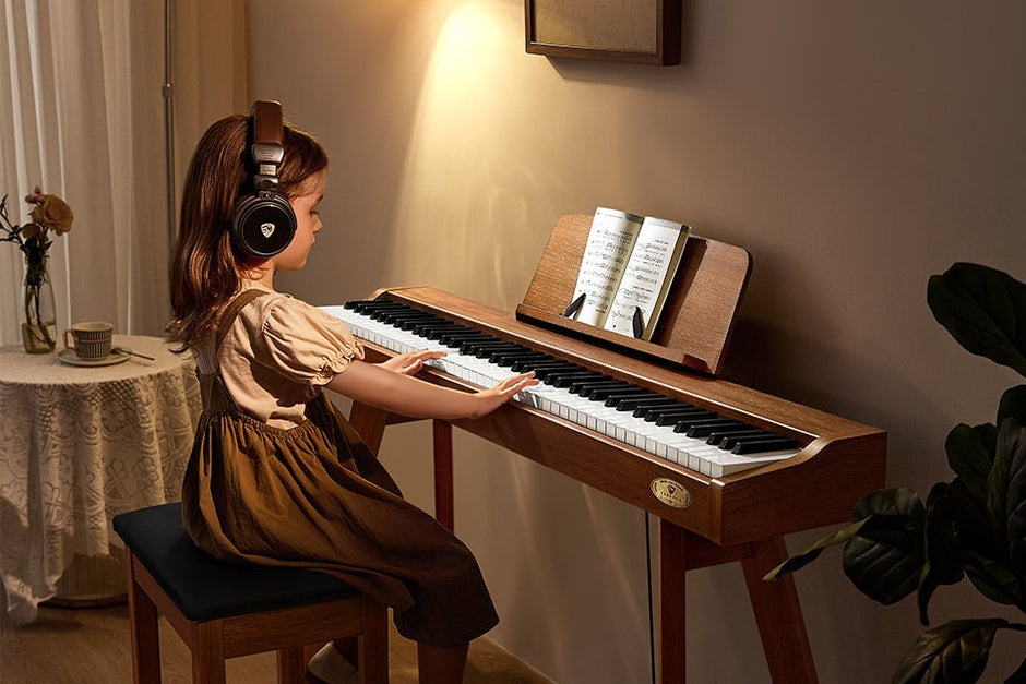 Terence P37 88 - Key Weighted Digital Piano with Stand & Triple Pedal - Wood Grain（副本） - terenceofficial
