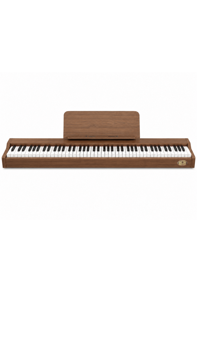 Terence P37 88-Key Weighted Digital Piano with Stand & Triple Pedal - Wood Grain - terenceofficial