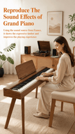 Terence P37 88-Key Weighted Digital Piano with Stand & Triple Pedal - Wood Grain - terenceofficial