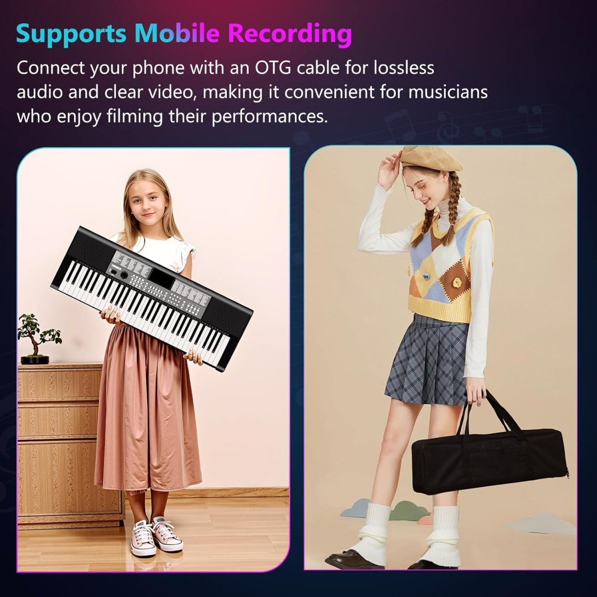 TERENCE SP - 01 61 - Key Digital Keyboard Piano with Dual HiFi Speakers - terenceofficial