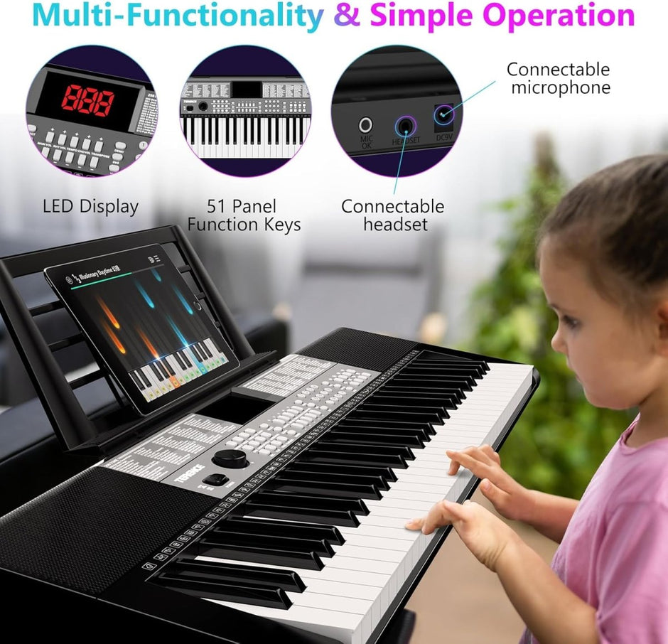 TERENCE SP - 01 61 - Key Digital Keyboard Piano with Dual HiFi Speakers - terenceofficial
