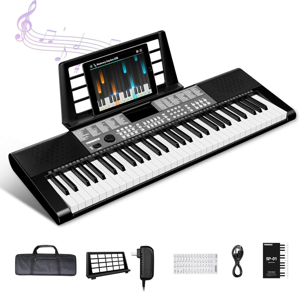 TERENCE SP - 01 61 - Key Digital Keyboard Piano with Dual HiFi Speakers - terenceofficial