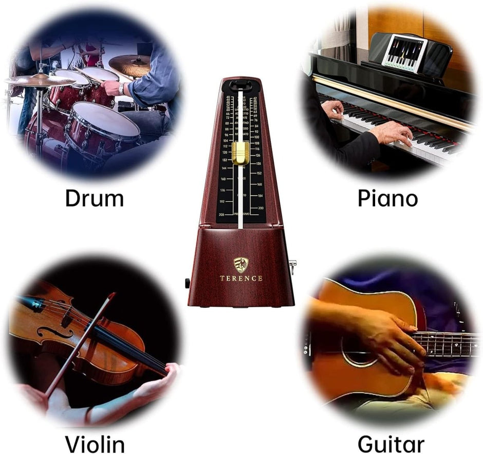 Terence TM1 Mechanical Metronome – Multi - Instrument, Lightweight & Portable, Electronic Keyboard Accessory - terenceofficial