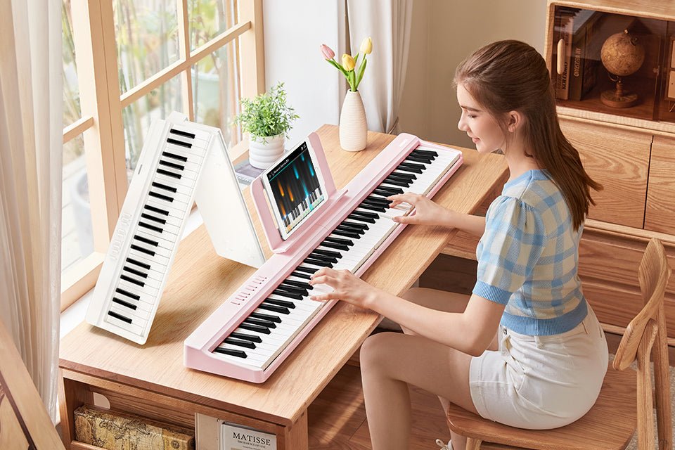 Terence V20 88 - Key Foldable Digital Piano with Semi - Weighted Keys Bluetooth & MIDI - terenceofficial