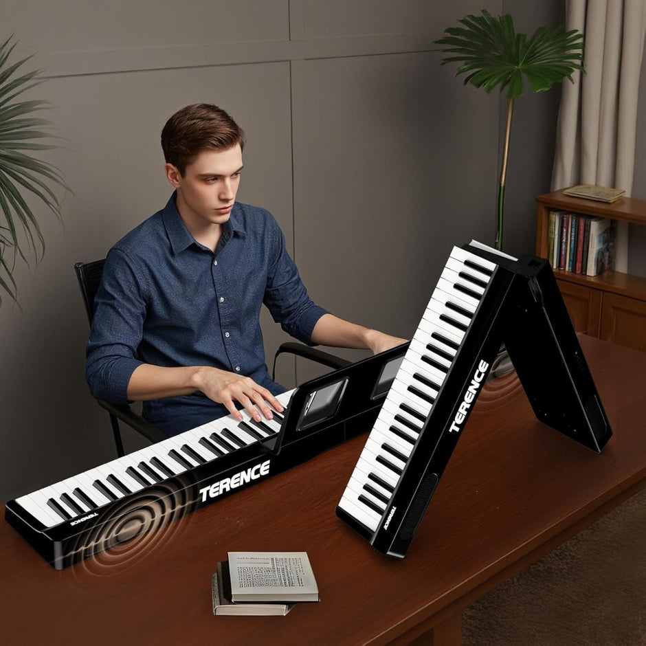 Terence V20 88 - Key Foldable Digital Piano with Semi - Weighted Keys Bluetooth & MIDI - terenceofficial