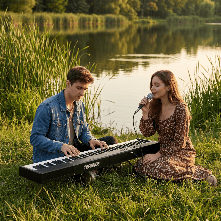Terence V30 Pro Foldable 88 - Key Digital Piano with Fully Weighted Keys - terenceofficial