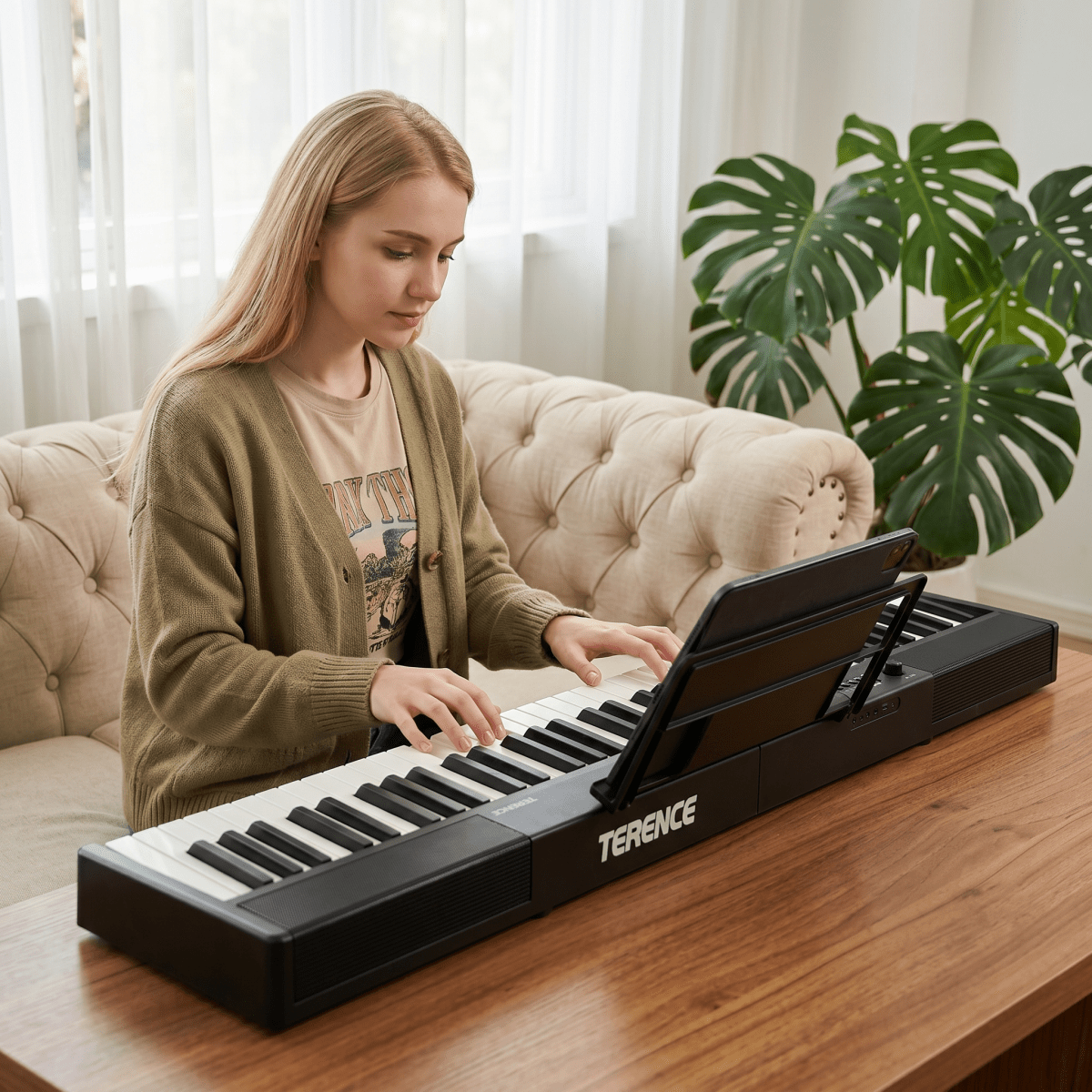 Terence V30 Pro Foldable 88 - Key Digital Piano with Fully Weighted Keys - terenceofficial