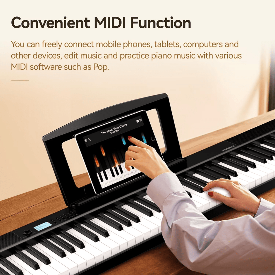 Terence V30 Pro Foldable 88 - Key Digital Piano with Fully Weighted Keys - terenceofficial