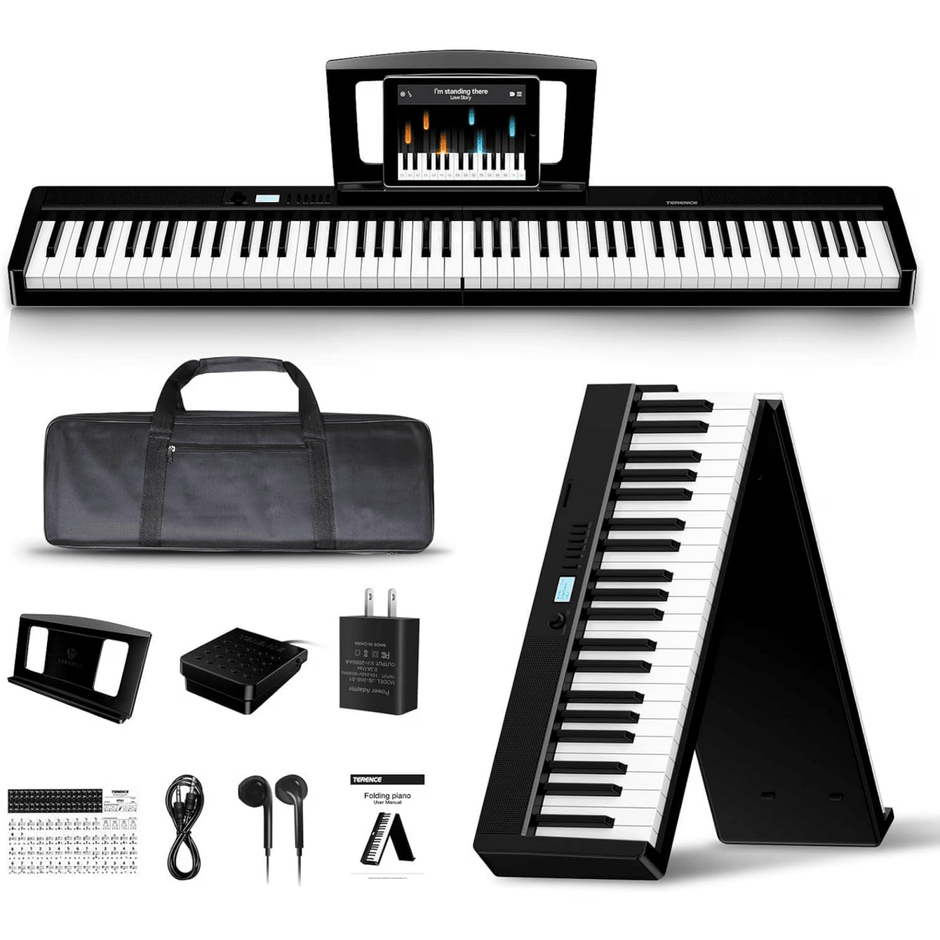 Terence V30 Pro Foldable 88 - Key Digital Piano with Fully Weighted Keys - terenceofficial