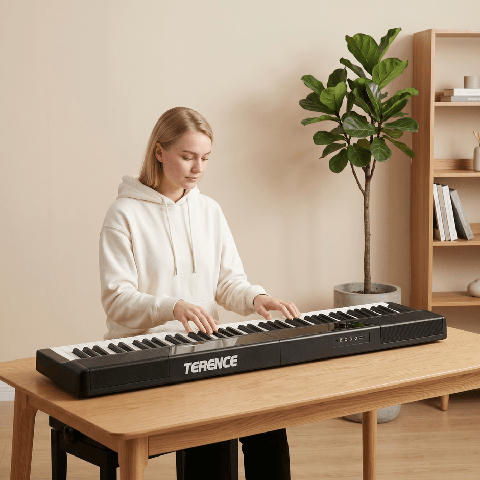 Terence V50 88 - Key Foldable Piano — Fully Weighted Touch Keyboard & High - Fidelity 30W Speakers - terenceofficial