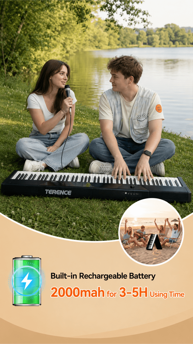 Terence V50 Foldable Digital Piano - terenceofficial