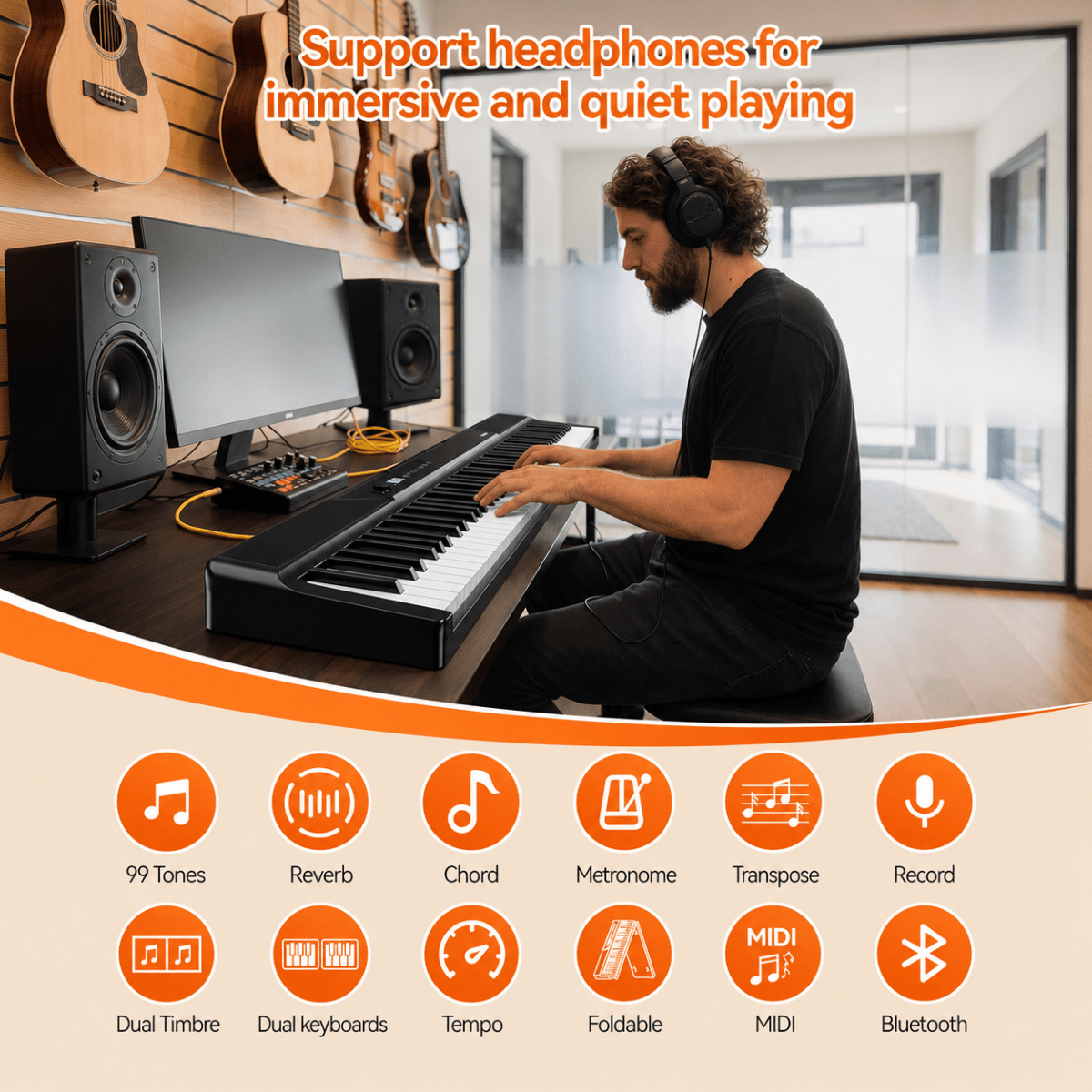 Terence V50 Foldable Digital Piano - terenceofficial
