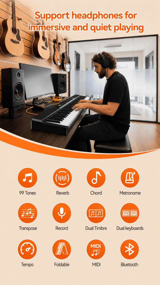 Terence V50 Foldable Digital Piano - terenceofficial