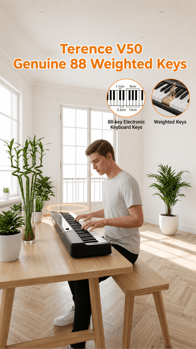 Terence V50 Foldable Digital Piano - terenceofficial