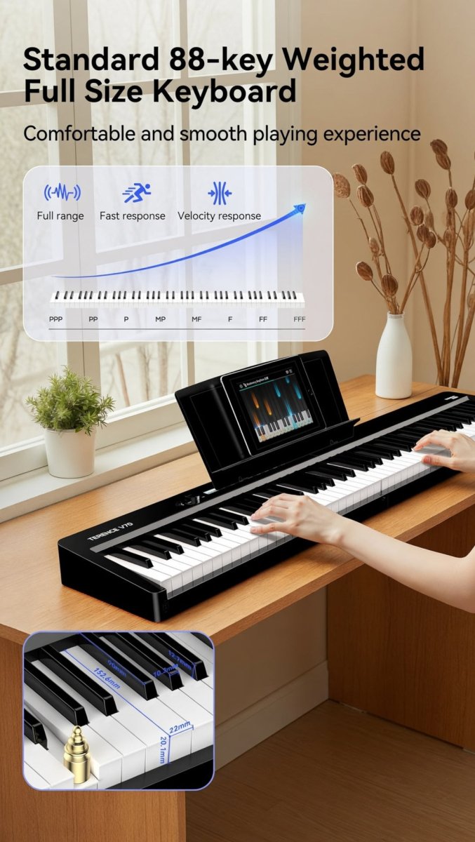Terence V70 Foldable Digital Piano - terenceofficial
